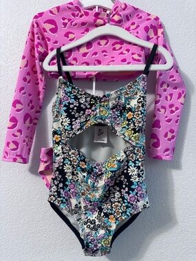 Girls Swimsuit Cat & Jack and Art Class Bundle (2 Sets) – Size XS (4/5) 🌸💖